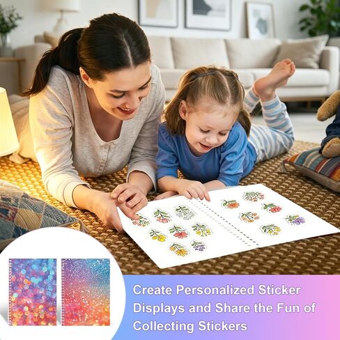 Reusable Sticker Collecting Book, 2 Pack Sticker Zlbum for Collecting Stickers with 64 Blank Release Paper, A5 Stickers Holder Collection Storage Organizer in Saudi Arabia