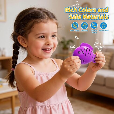 Magnetic Fishing Toy for Kids 3-5, Magnetic Fishing Game for Kids Ages 4-8, Water Table Toys with Fishing Rod Set, Outdoor Plastic Floating Fish, Kids Bath Pool Fishing Water Toys for Baby Boys Girls in Saudi Arabia