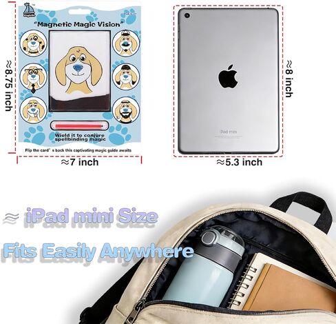 Magnetic Drawing Dog Face 2 Pack, Retro Magnetic Doodle Board Travel Toys for Kids Ages 3+, Mess-Free Drawing Game for Road Trip, Airplane & Restaurant, Birthday Gift for Boys & Girls in Saudi Arabia