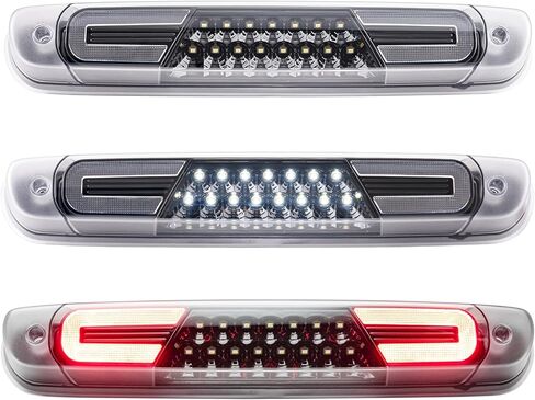 LED 3rd Third Brake Light Compatible with 2019-2025 Silverado Sierra 1500 2500HD 3500HD (Only for Models without Any Cargo Bed Camera) High Mount Rear Brake w/ Truck Cab Cargo Lights, Smoked Len in Saudi Arabia