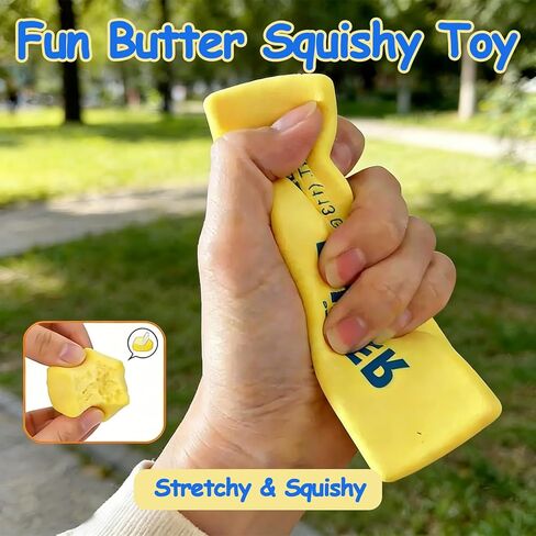 2 Pack Butter Squishy Toy,Realistic Butter Squishy Stick Set,Slow Rising Squishy Toys for Stress Relief,Soft Squeeze Toys for Adults,Squishy Food Fidget Toy,Relaxing Anxiety Relief Sensory Squishy Toy in Saudi Arabia