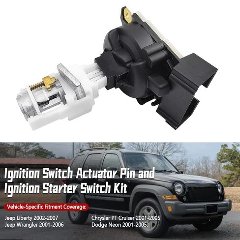NAJING Ignition Switch Actuator Pin & Starter Switch Kit Compatible with Liberty 2002-2007 Wrangler 2001-2006 Chrysler PT Cruiser 2001-2005 Dodge Neon 2001-2005 Replace 924-704 924-869 4793576 in Saudi Arabia