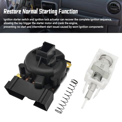 NAJING Ignition Switch Actuator Pin & Starter Switch Kit Compatible with Liberty 2002-2007 Wrangler 2001-2006 Chrysler PT Cruiser 2001-2005 Dodge Neon 2001-2005 Replace 924-704 924-869 4793576 in Saudi Arabia