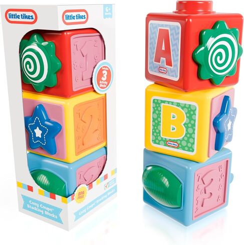 Lollipop Cozy Coupe Baby Stacking Blocks – Colorful Toddler Toy for Sensory Play – Ideal Baby Toys for 6 Months to 1 Year Old Boys and Girls – Fun and Educational Baby Toy Gift in Saudi Arabia