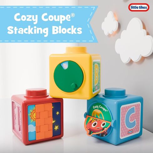 Lollipop Cozy Coupe Baby Stacking Blocks – Colorful Toddler Toy for Sensory Play – Ideal Baby Toys for 6 Months to 1 Year Old Boys and Girls – Fun and Educational Baby Toy Gift in Saudi Arabia