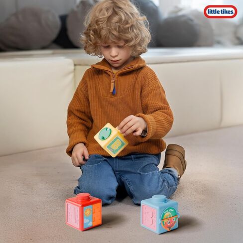 Lollipop Cozy Coupe Baby Stacking Blocks – Colorful Toddler Toy for Sensory Play – Ideal Baby Toys for 6 Months to 1 Year Old Boys and Girls – Fun and Educational Baby Toy Gift in Saudi Arabia