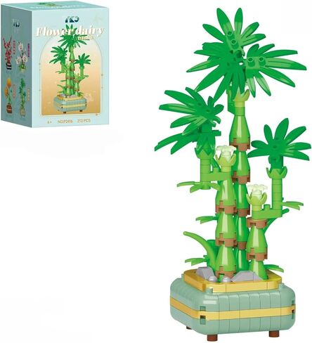 Four Seasons Blossom Botanical Building Set for Adults, Plum Blossom Orchid Bamboo & Chrysanthemum DIY Flower Kit, Artificial Floral Desk Decor for Home Office, Relaxing Creative Gift in Saudi Arabia