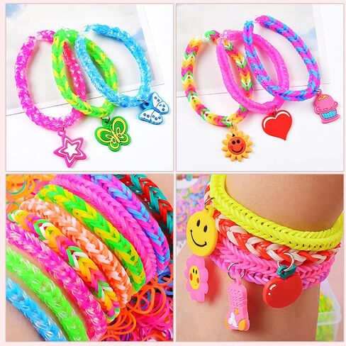 YYOODS 4000+Rubber Band Bracelet Kit, Loom Bracelet Making Kit for Kids, Rubber Bands Refill Loom Set, Rubber Bands for Bracelet Making Kit for Kids in Saudi Arabia