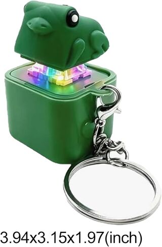 5 Pack Frog Croaking Fidget Toy Keychain, Rechargeable LED Keyboard Clicker, Portable Sensory Fidget Toy for Adult Anxiety Stress Relief(Green) in Saudi Arabia