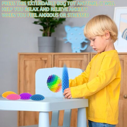 Valentines Day Gifts for 12Pcs Fidget Worm, Worm Fidget Toy, Resistance Fidget Toys Adults Stress Anxiety Relief Toys, Stress Relief Fidget Toys for Kids&Adults (Colorful) in Saudi Arabia
