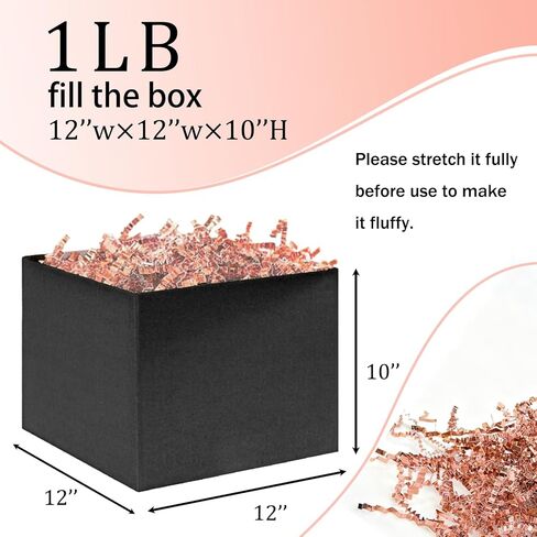 Muimurex Premium Crinkle Paper Filler 1LB Shredded Paper for Gift Box Decor, Basket Filling & Present Wrapping (Rose Gold) in Saudi Arabia