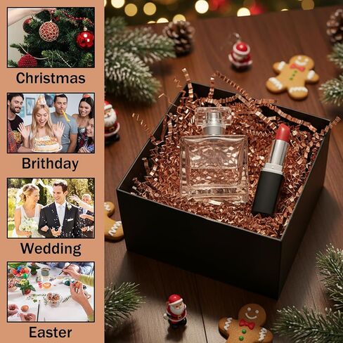 Muimurex Premium Crinkle Paper Filler 1LB Shredded Paper for Gift Box Decor, Basket Filling & Present Wrapping (Rose Gold) in Saudi Arabia