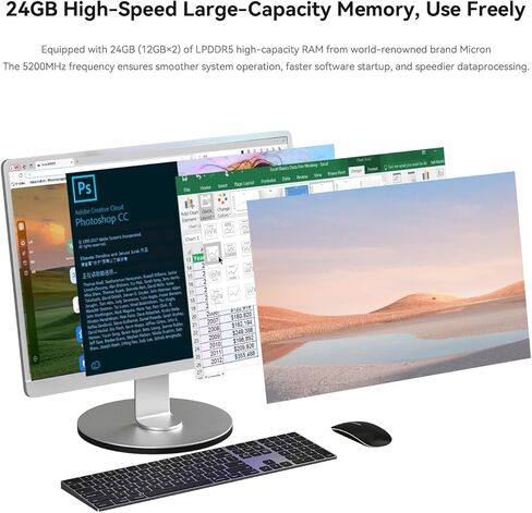 Beelink SEi12 Pro Mini PC, 12th Generation Intel Core i5 1240P Processor,Mini Computer with 16GB RAM/500GB M.2 2280 NVMe SSD,Support 4K FPS/WiFi 6/BT5.2/Dual HDMI+Type-C/Auto Power On in Saudi Arabia