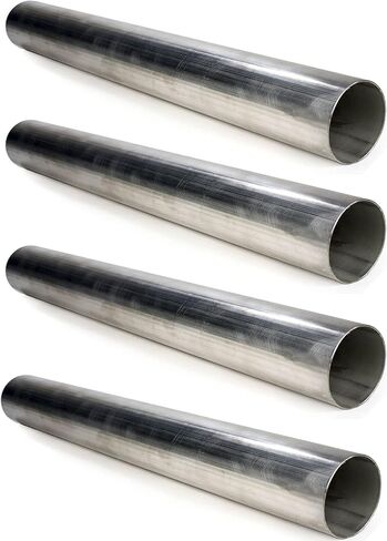 Squirrelly 2.5" Inch Stainless Steel Mandrel Bend Angles (4 Pack), Turbo Straight Pipe Tubing 16 Gauge 3FT Exhaust System in Kuwait