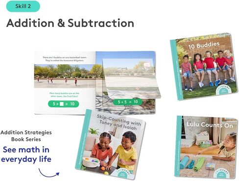 LOVEVERY، مجموعة مهارات الرياضيات، الجزء الأول، التدريب العملي على الرياضيات، 9 ألعاب و3 كتب، من مرحلة ما قبل الروضة إلى رياض الأطفال in Kuwait