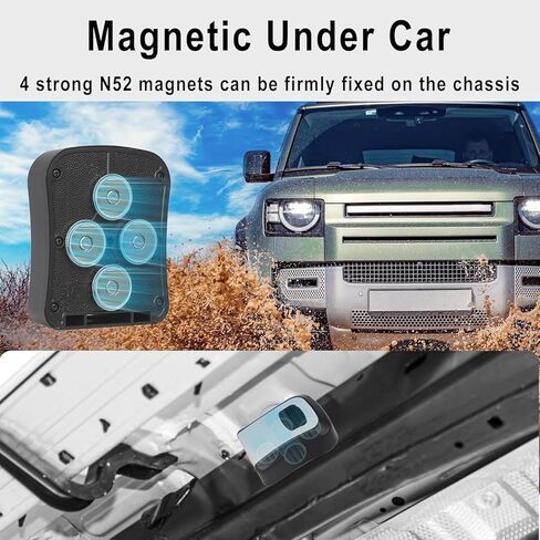Magnetic Key Box for Under Car Hide a Key, Combination Lock Box with Strong Magnets, Resettable 4-Digit Code Magnetic Key Holder for Car Truck SUV Outdoor Spare House Keys in Saudi Arabia