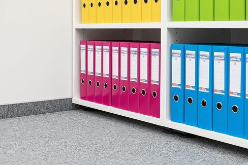 DONAU Premium 3969001PL-06 Folder A4/75 mm/7.5 cm/Green Neon Plastic Cover PP/Paper/Slotted Folder, Office Folder, File Folder, Metal Edge Protection, Ideal for Office and School, Green Dot Pack of 25 in Saudi Arabia
