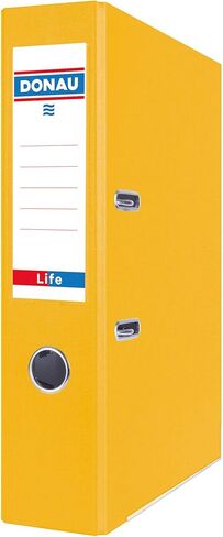 DONAU Premium 3969001PL-06 Folder A4/75 mm/7.5 cm/Green Neon Plastic Cover PP/Paper/Slotted Folder, Office Folder, File Folder, Metal Edge Protection, Ideal for Office and School, Green Dot Pack of 25 in Saudi Arabia