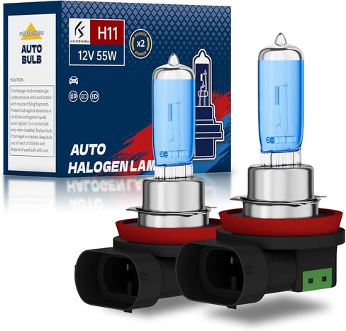 9003/H4 Halogen Headlight Bulbs, Standard High Beam or Low Beam or Fog Light Bulb, 12V 55W 5000K,4000 Lumens,White Headlight Bulbs,Head Light Bulbs for Car,High Brightness Headlight Bulb, Pack of 2 in Saudi Arabia