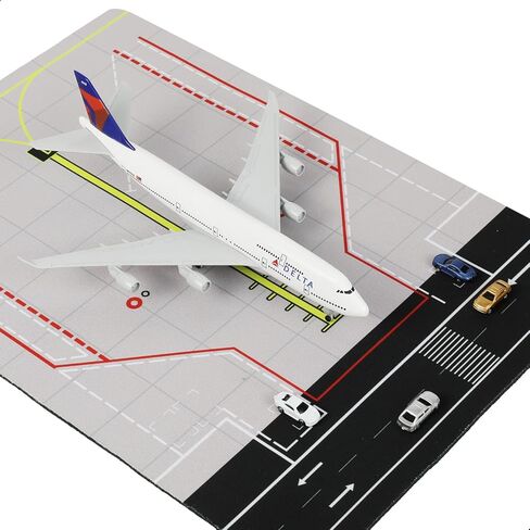 1/300 Compatible for FedEx MD-11 Airplane Model with Rubber Airport Mat and 5 Cars for Diecast Metal Airplane Model Kit for Adult Mini Airport Scene Display Collectibles (Mat: 25×35 cm) in Saudi Arabia