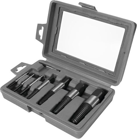 Performance Tool W2968 - 8-Piece Spiral Screw Extractor Set with Tapered Counter-Clockwise Threads and Blow Mold Storage Case in Saudi Arabia