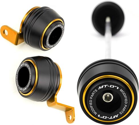 متوافق مع MT07 MT 07 2026 2025 MT-07 FZ07 للدراجات النارية الأمامية والخلفية شوكة المحور المتزلجون ملحقات حماة التصادم (أزرق) in Kuwait