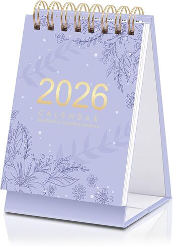 تقويم مكتب صغير 2026-2027، تقويم قلاب صغير من مايو 2026 إلى ديسمبر 2027، تقويم سطح المكتب لمدة 20 شهرًا للمنزل والمكتب والمدرسة (وردي) in Kuwait