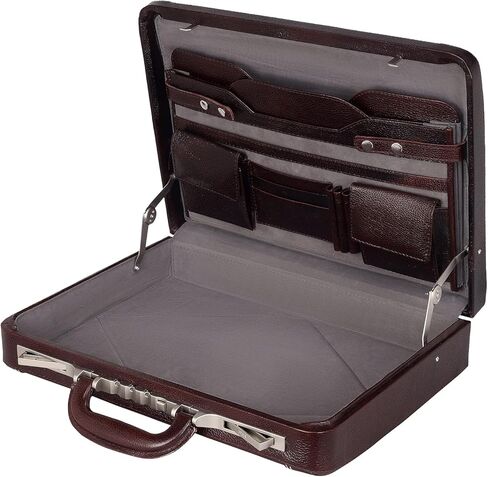 Da leather villa Full Grain Leather Briefcase Attache Case For Unisex Size L18 x W4 x H12 Inches Luxury Briefcase Bag (Tan) in Saudi Arabia