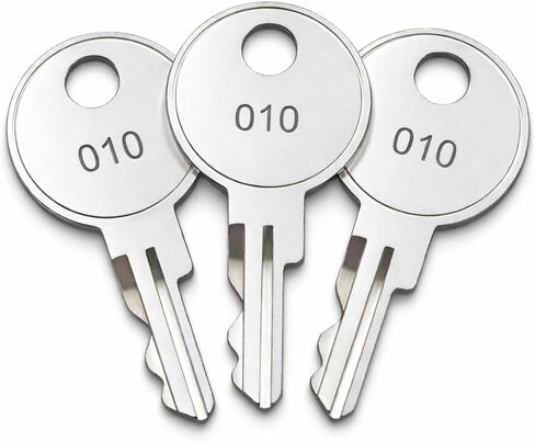 3 عبوات 010 مفاتيح متوافقة مع موديلات درج النقود M-S مع أقفال 010R أو 010L أو 010، لسجلات نقاط البيع وأدراج النقود، مفتاح نحاسي in Kuwait