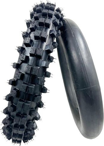 80/100-12 3.00-12"Dirt Bike Rear Tire and Inner Tube Compatible with 90cc 110cc 125cc XR70 CRF70 PW80 SSR125 Tuttio Off Road Motocross Motorcycle in Saudi Arabia