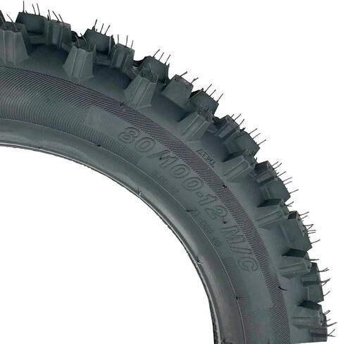 80/100-12 3.00-12"Dirt Bike Rear Tire and Inner Tube Compatible with 90cc 110cc 125cc XR70 CRF70 PW80 SSR125 Tuttio Off Road Motocross Motorcycle in Saudi Arabia