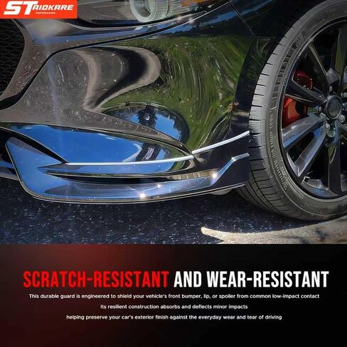 Bumper Guard for Cars Polyurethane Front Bumper Protector Ultra Universal Aftermarket Front Bumper Lip Splitter Compatible with Lowered Cars/SUV Anti-Scratch Bumper Scrape Guard Skid Plate KIT in Saudi Arabia