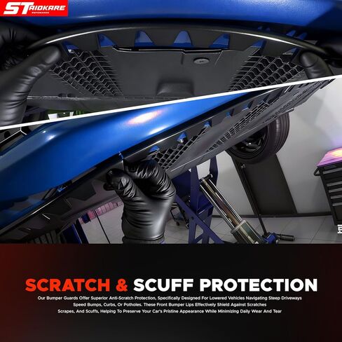 Bumper Guard for Cars Polyurethane Front Bumper Protector Ultra Universal Aftermarket Front Bumper Lip Splitter Compatible with Lowered Cars/SUV Anti-Scratch Bumper Scrape Guard Skid Plate KIT in Saudi Arabia