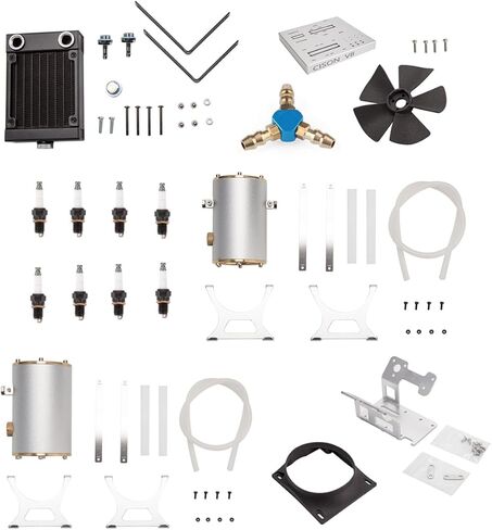 FunXylophy CISON V8 PRO Engine Accessories, 1/6 Water-Cooled OHV 4-Stroke V8 Engine Model Accessory Set in Saudi Arabia