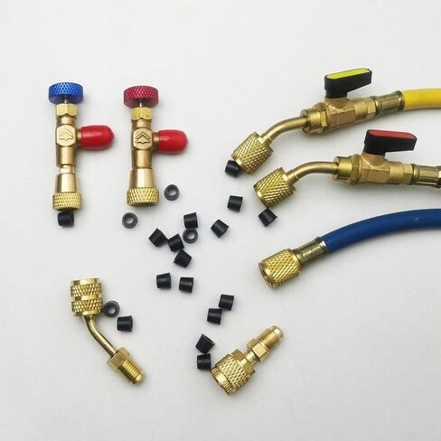 A/C Sealing O Ring Kit HVAC 1/4" Quick Coupler Hose Rubber Gaskets for R410/R134/R22/R32 (50 Pcs) in Saudi Arabia