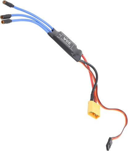 قطعتان من ESC بدون فرشاة مع مقابس XT60 و3.5 مم، 30 أمبير ESC، مخرج وحدة تحكم في السرعة RC 1.5 أمبير/5 فولت، وحدة تحكم في السرعة الإلكترونية ESC مع مشعاع للطائرات بدون طيار التي يتم التحكم فيها عن بعد in Kuwait