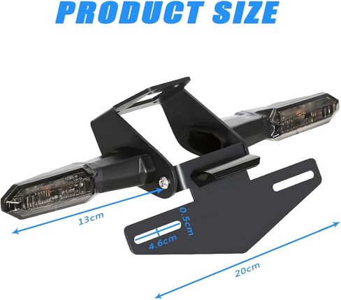 Fender Eliminator Kit Compatible with 2018-2025 Ninja 400 Z400 Ninja250 Ninja 500 Z500 Tail Tidy License Plate Holder Bracket with Rear Turn Signals & LED License Plate Light (Smoke) in Saudi Arabia
