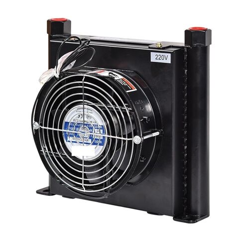 AJ1025T-CA 25L/min Aluminium Air Compressor Oil Cooler with Fan Heat Exchanger Plate Efficient Shock Absorption(DC24V) in Saudi Arabia