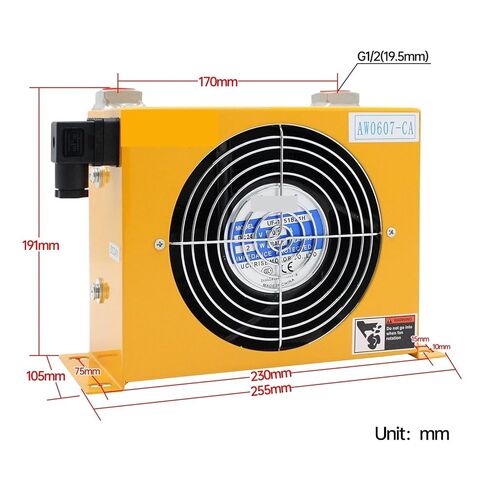 Hydraulic Oil Reduction Fan Cooler Oil Fan Air Cooling Radiator Sheet AW0607T-CA 20L/min CNC Machine Tool Efficient Shock Absorption(DC12V) in Saudi Arabia