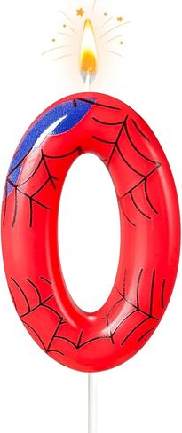 Red Blue Spider 1th Birthday Candles, Spider Cartoon Themed Happy Candle Cake Toppers 1th Birthday Cake Decorations for Boys Girls Children Party Supplies Spider Decorations (1) in Saudi Arabia