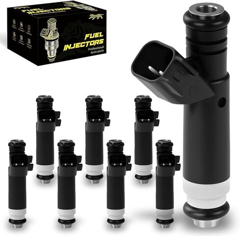 محاقن الوقود المحسنة Oktiger FJ867 4.6L V8 تناسب Ford F150 2005 2006 2007 2008، Explorer 2004 2005، E150 E250 E150 Club Wagon، لسيارة Mercury Mountaineer، مجموعة من 8، استبدال # 4L3Z9F593AB in Kuwait