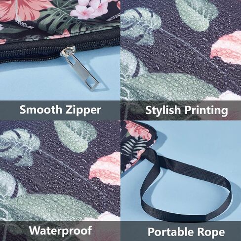 CRASPIRE Daisy Book Sleeves Flower Book Protector أغطية كتب سوداء للأغلفة الورقية غطاء كتاب من القماش قابل للغسل مع سحاب وجيب كم إضافي لمحبي الكتب هدايا صديق زملاء الدراسة in Kuwait
