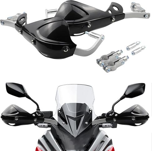 زوج واحد من واقيات اليد للدراجات النارية لـ Kawasaki KLR 650 1987-2019 2020 2021 2022 2023 2024 2025 2026، واقيات الرياح المقاومة للصدمات واقي اليد ودرع اليد وواقي المقبض in Kuwait