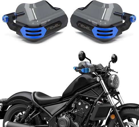 for Rebel 1100 CMX1100 CM1100 Rebel 250 300 500 CMX300 CM300 CMX500 CM500 CMX250 CM250 2023-2026+ Motorcycle Handlebar Guards handbrake Guards and Windproof Hand Accessories (Black) in Saudi Arabia