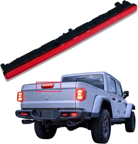 مجموعة مصابيح الفرامل الثالثة LED ضوء الفرامل الثالث متوافق مع 2020-2025 Jeep Gladiator Center High Mount Stop Light استبدال # 923-297، 68338388AC in Kuwait