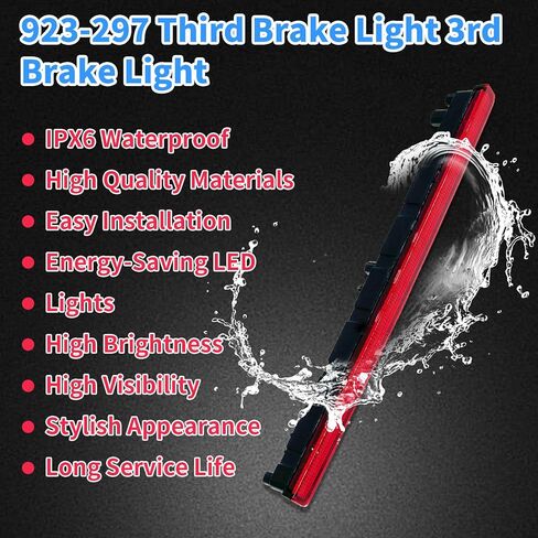 مجموعة مصابيح الفرامل الثالثة LED ضوء الفرامل الثالث متوافق مع 2020-2025 Jeep Gladiator Center High Mount Stop Light استبدال # 923-297، 68338388AC in Kuwait