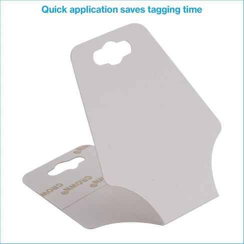 SSWBasics White Self-Adhesive Necklace Foldovers - Pack of 1,000 in Saudi Arabia