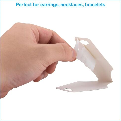SSWBasics White Self-Adhesive Necklace Foldovers - Pack of 1,000 in Saudi Arabia
