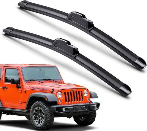 Premium U/J Hook 15"+15" Windshield Wiper Blades for 2007-2018 Jep Wrangler JK Original Equipment Replacement Jeep Wrangler Accessories (Pack of 2) in Saudi Arabia