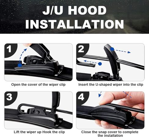 Premium U/J Hook 15"+15" Windshield Wiper Blades for 2007-2018 Jep Wrangler JK Original Equipment Replacement Jeep Wrangler Accessories (Pack of 2) in Saudi Arabia